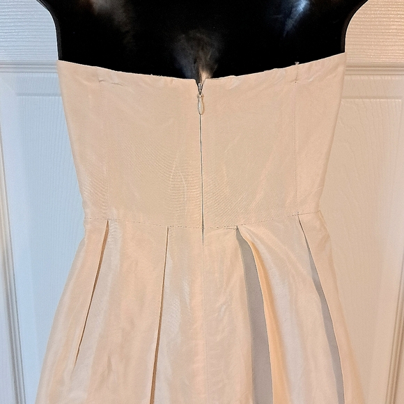 J. Crew Light Tan Strapless Silk Dress - Picture 6 of 7